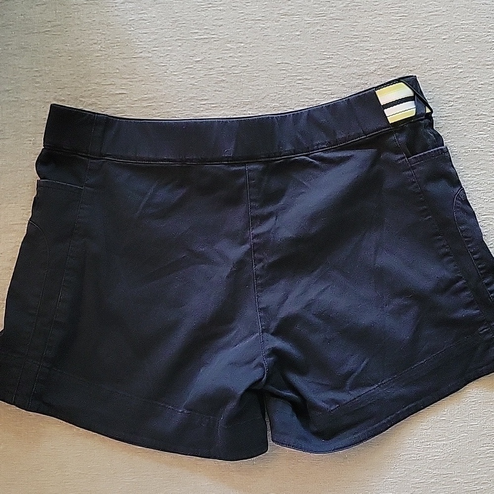 NIKE dark blue cotton casual shorts with striped belt. Size is 8 - 10. - Picture 4 of 8